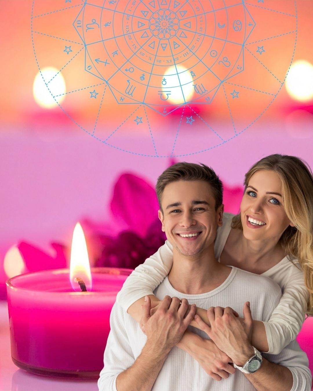 ectura de carta astral, compatibilidad de pareja y rituales con velas.